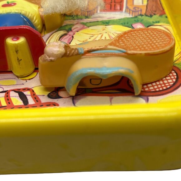 Dolly Pops Doll Set Outdoor Playtime 1979 Retro Skateboard Car Tennis Carry Case - Picture 12 of 13